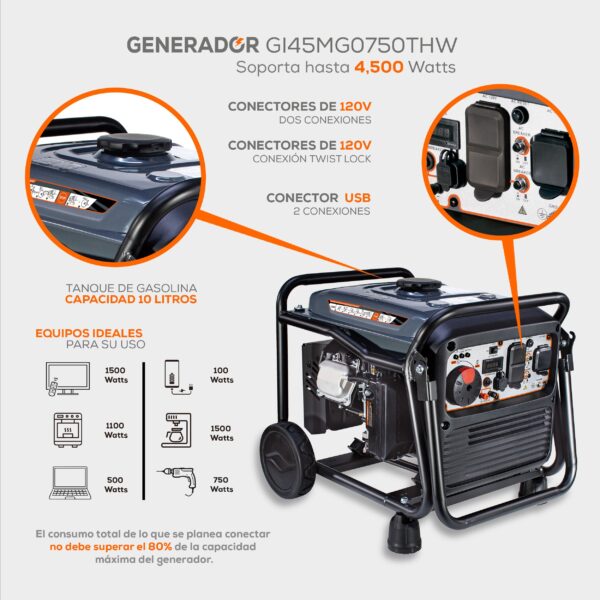 Generador de Energía Inverter Evans 4.5 kVA - Image 2